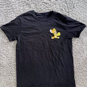 Black T-Shirt with Tom & Jerry